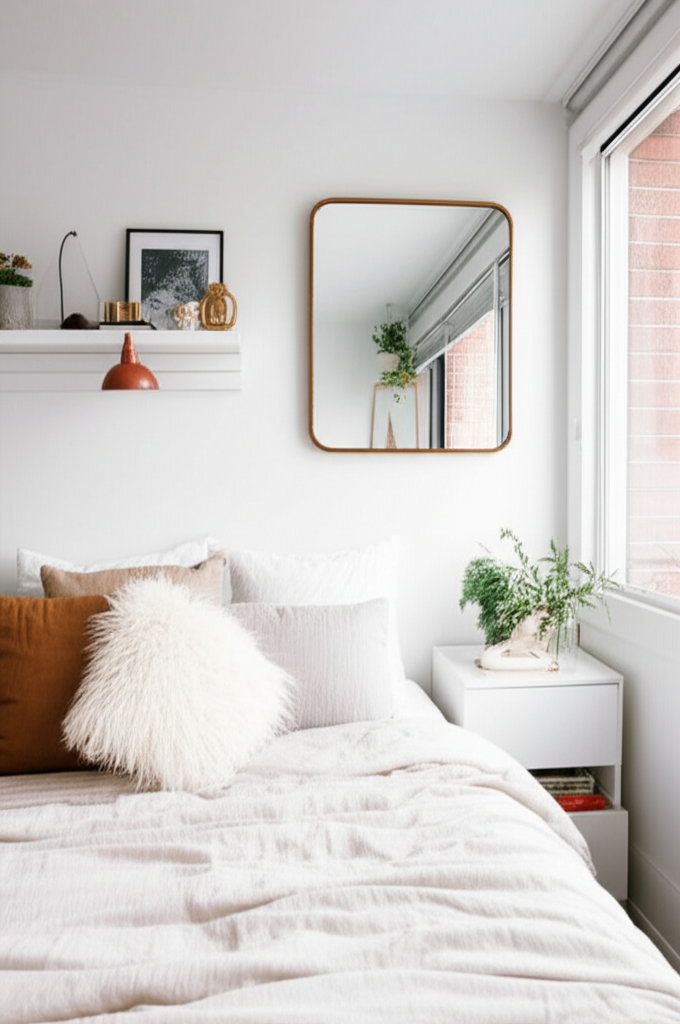 Generate a high-quality, relevant image prompt for an article about: How Can I Make My Small Bedroom