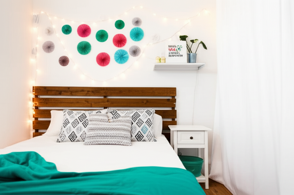 Generate a high-quality, relevant image prompt for an article about: DIY Room Decor Ideas For Small