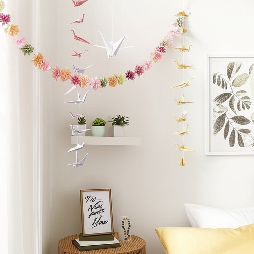 Generate a high-quality, relevant image prompt for an article about: Diy Room Decor Ideas For Small