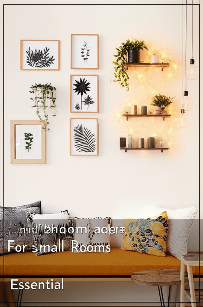 Generate a high-quality, relevant image prompt for an article about: Cheap DIY Room Decor Ideas For