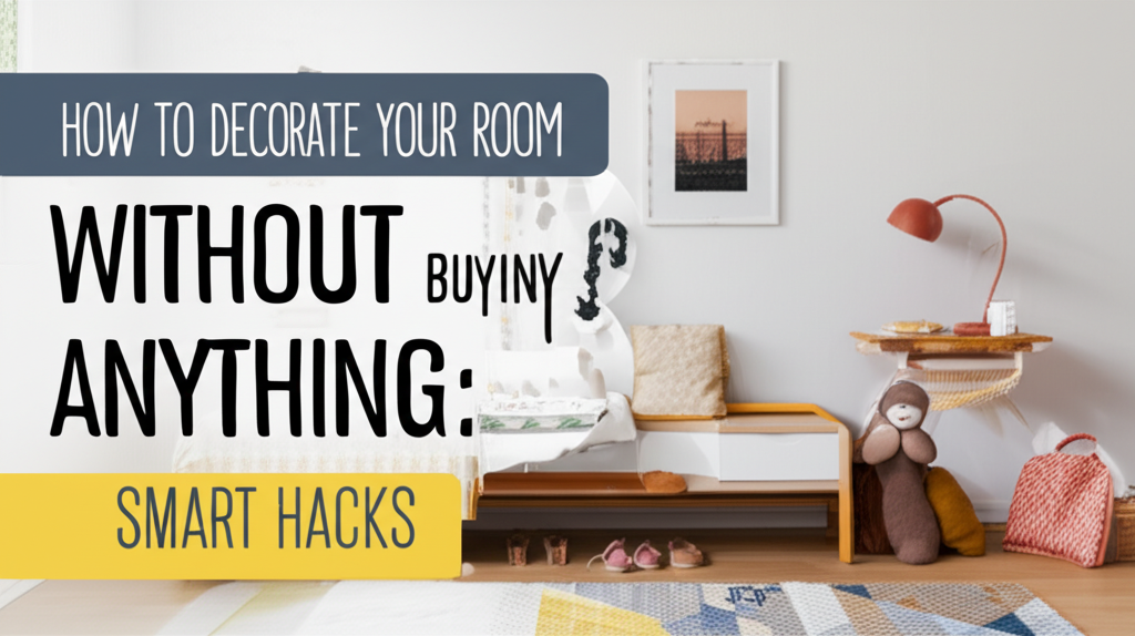 Generate a high-quality, relevant image prompt for an article about: How To Decorate Your Room Witho