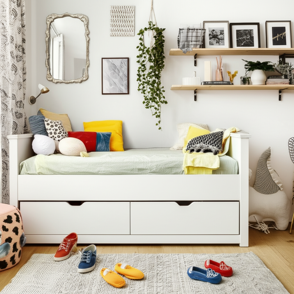 Generate a high-quality, relevant image prompt for an article about: DIY Room Decor Ideas for Small
