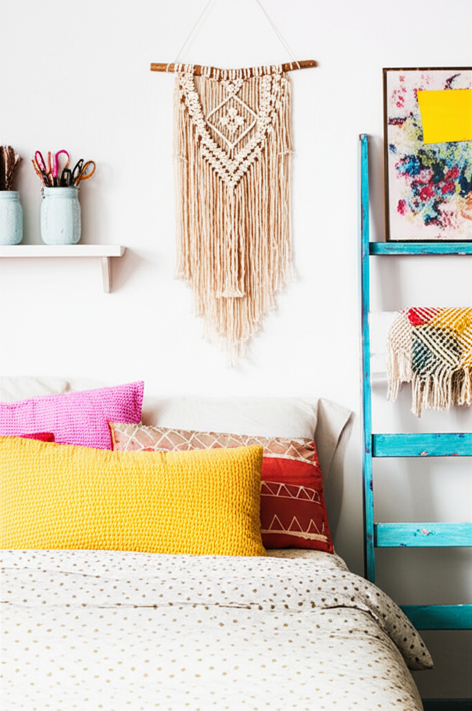 Generate a high-quality, relevant image prompt for an article about: How to Decorate Your Room DIY: