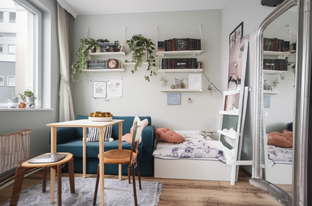 Generate a high-quality, relevant image prompt for an article about: How To Decorate A Tiny Room: Cl