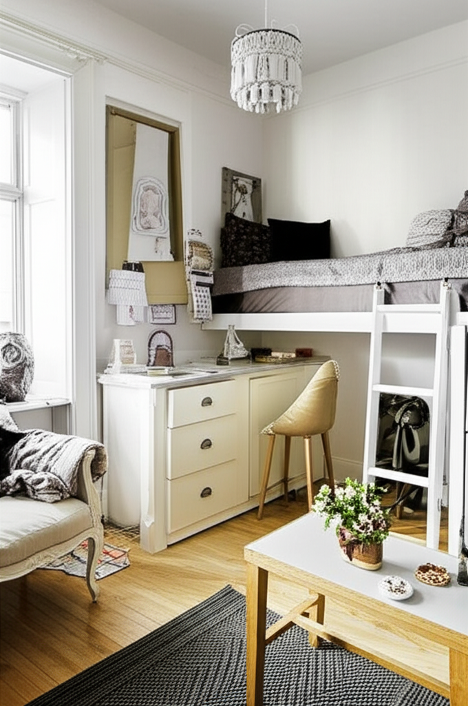 Generate a high-quality, relevant image prompt for an article about: How To Decorate A Tiny Room: Cl