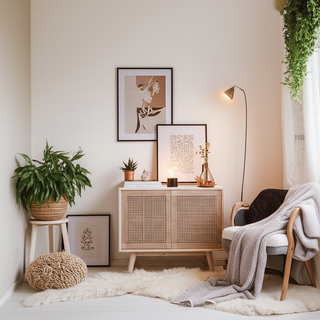 Generate a high-quality, relevant image prompt for an article about: How Can I Make My Room More Aes