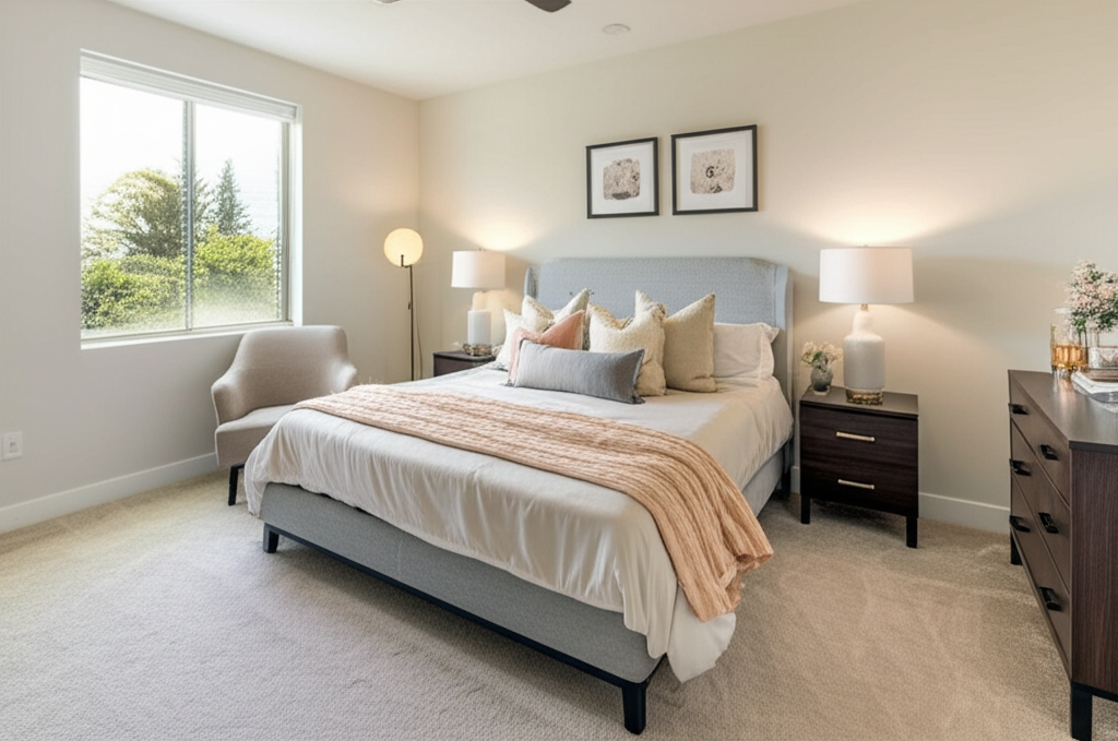 Generate a high-quality, relevant image prompt for an article about: Bedroom Decor Design Ideas: Ess