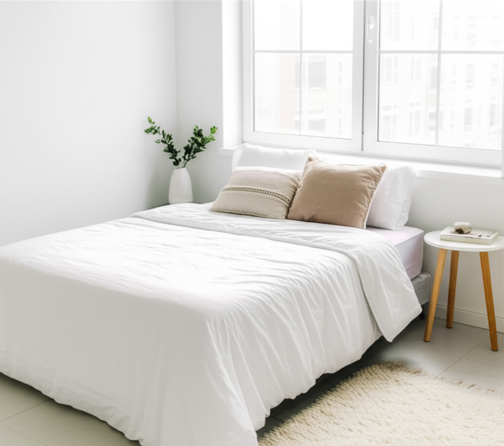 Generate a high-quality, relevant image prompt for an article about: Bedroom Decor Simple Ideas: Eff