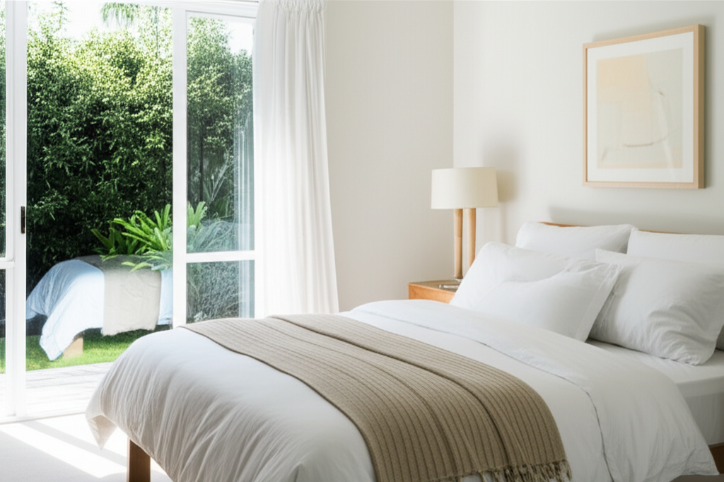 Generate a high-quality, relevant image prompt for an article about: Good Bedroom Decor Ideas: Essen