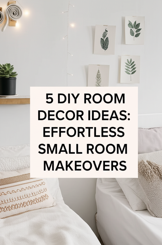 Generate a high-quality, relevant image prompt for an article about: 5 DIY Room Decor Ideas: Effortl