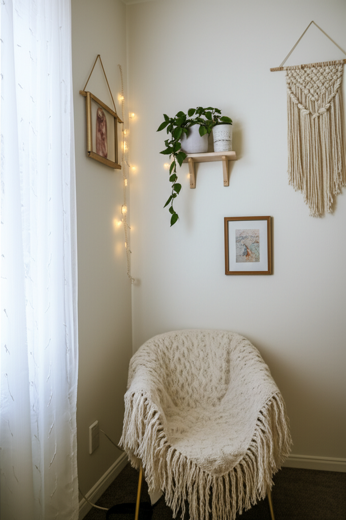 Generate a high-quality, relevant image prompt for an article about: 7 DIY Aesthetic Room Decor Idea