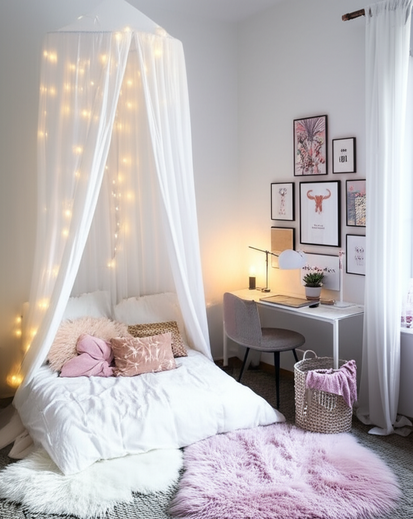 Generate a high-quality, relevant image prompt for an article about: 7 Aesthetic Room Decor Ideas Fo