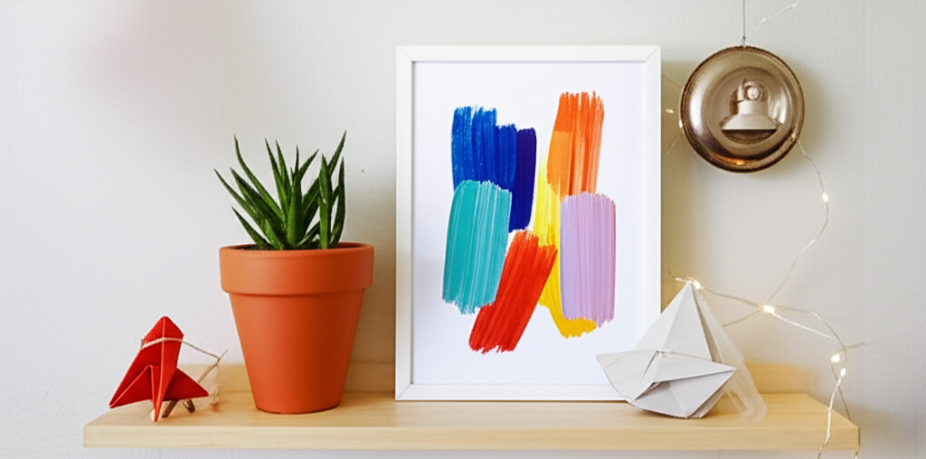 Generate a high-quality, relevant image prompt for an article about: 10 DIY Room Decor Crafts: Essen