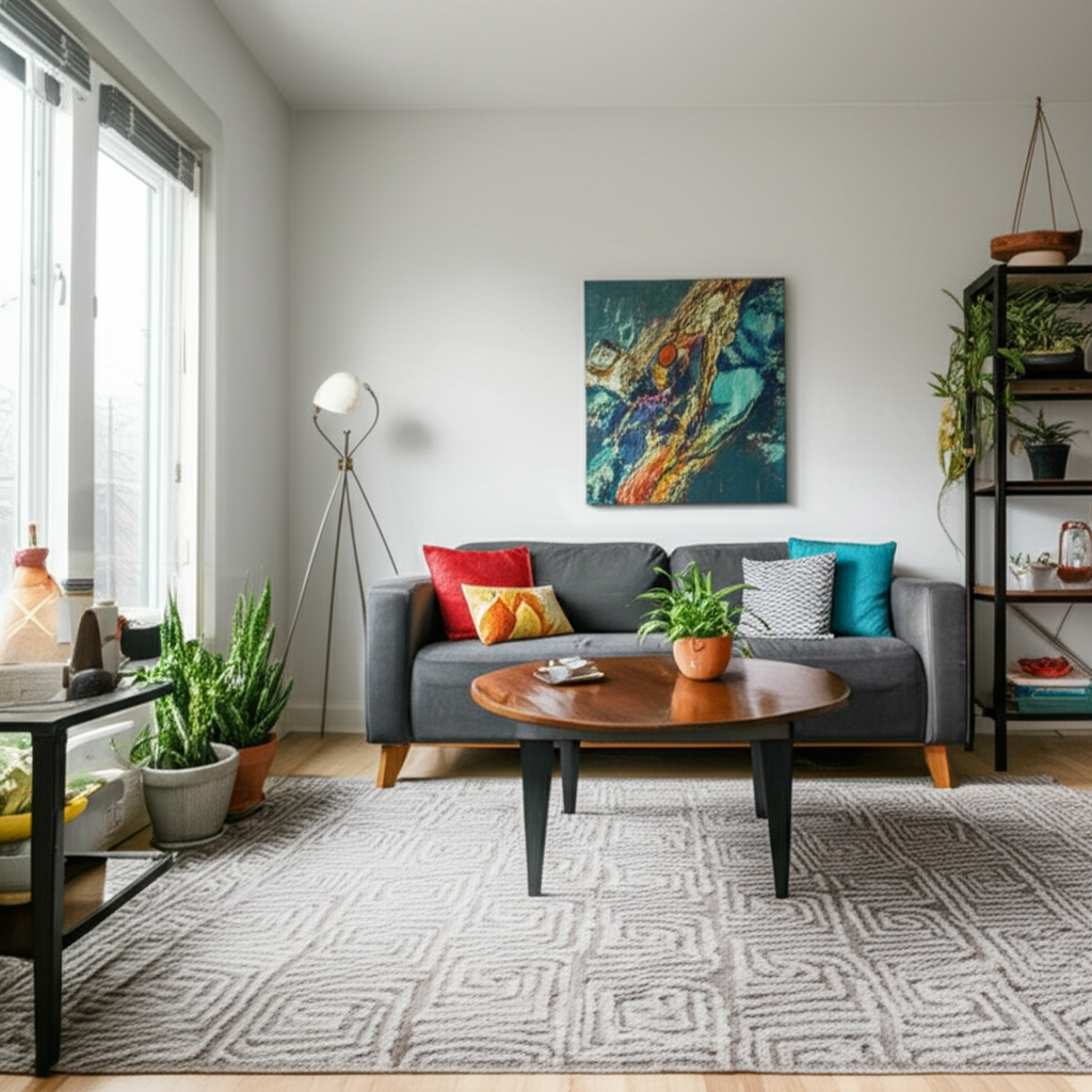 Generate a high-quality, relevant image prompt for an article about: 10 Modern Room Decor Ideas: Ess