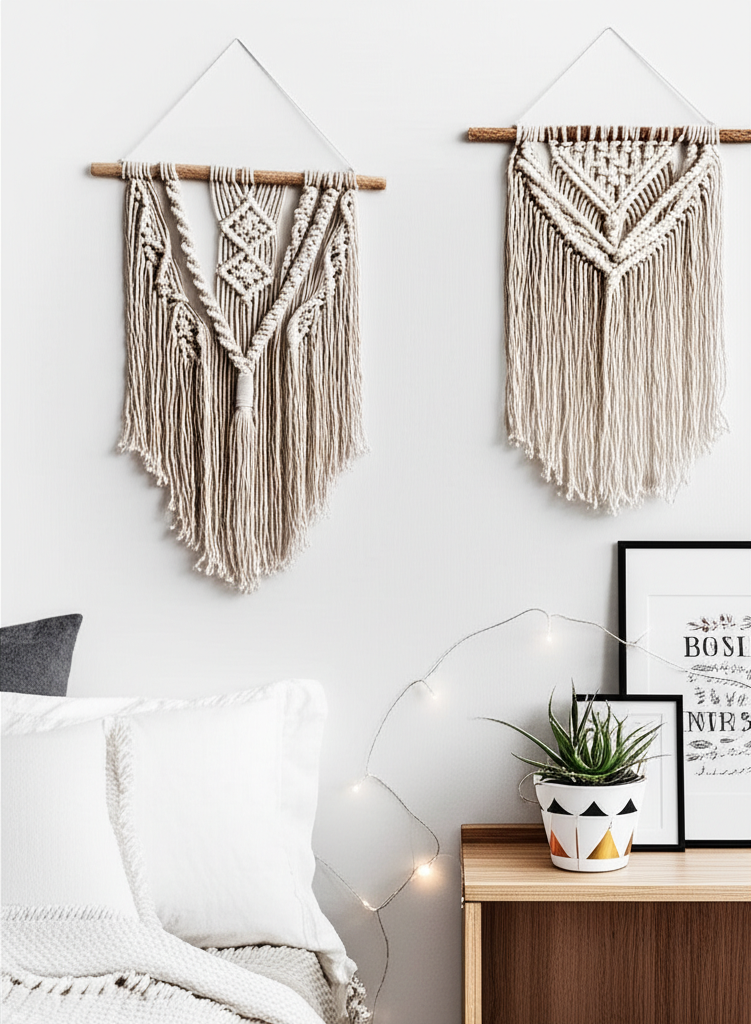 Generate a high-quality, relevant image prompt for an article about: 15 DIY Room Decor Ideas: Effort