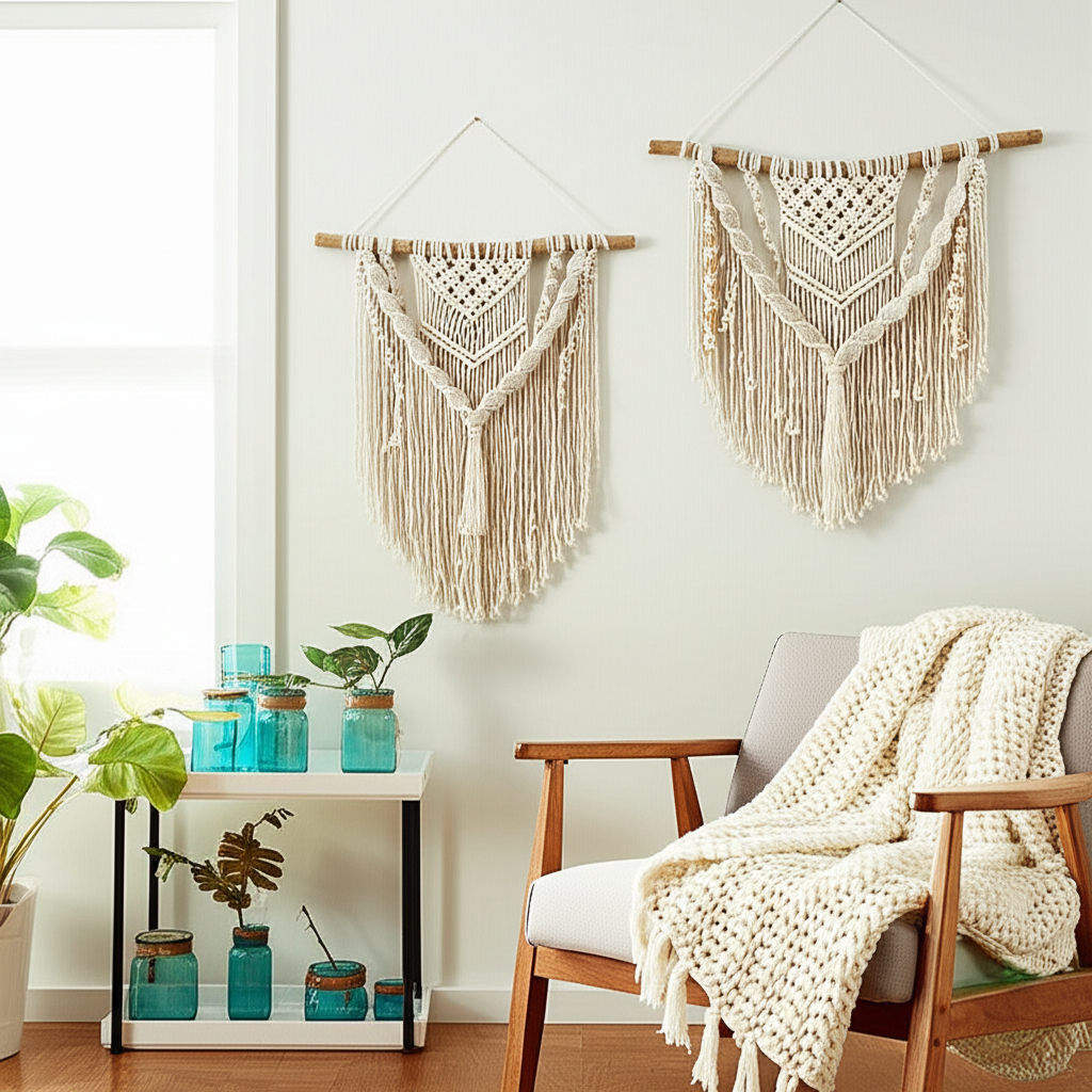 Generate a high-quality, relevant image prompt for an article about: 20 DIY Home Decoration Ideas: E