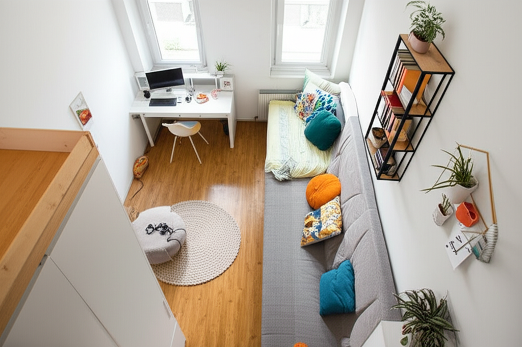 Generate a high-quality, relevant image prompt for an article about: 21 Room Decor Ideas For Small S