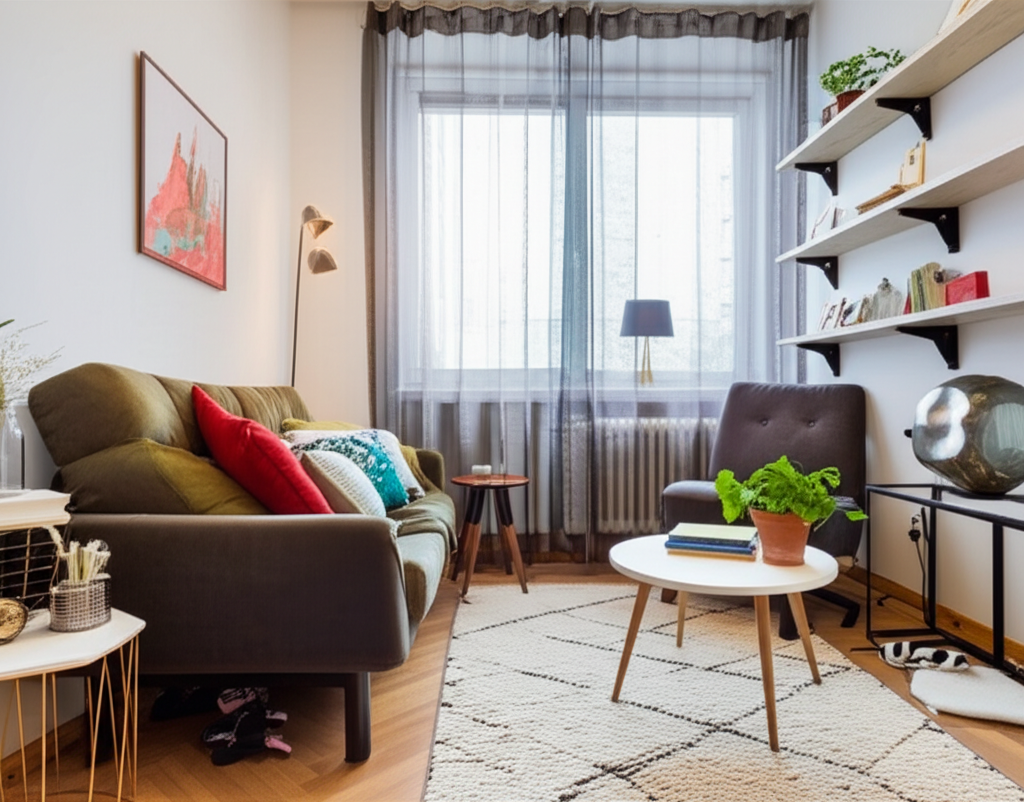 Generate a high-quality, relevant image prompt for an article about: 30 Room Decor Ideas For Small A