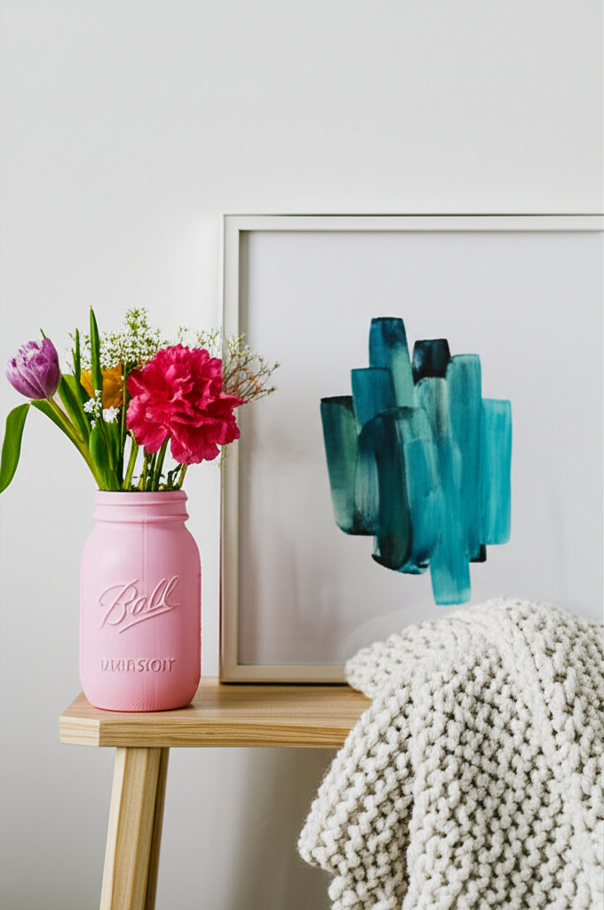 Generate a high-quality, relevant image prompt for an article about: 30 Simple DIY Room Decor Ideas: