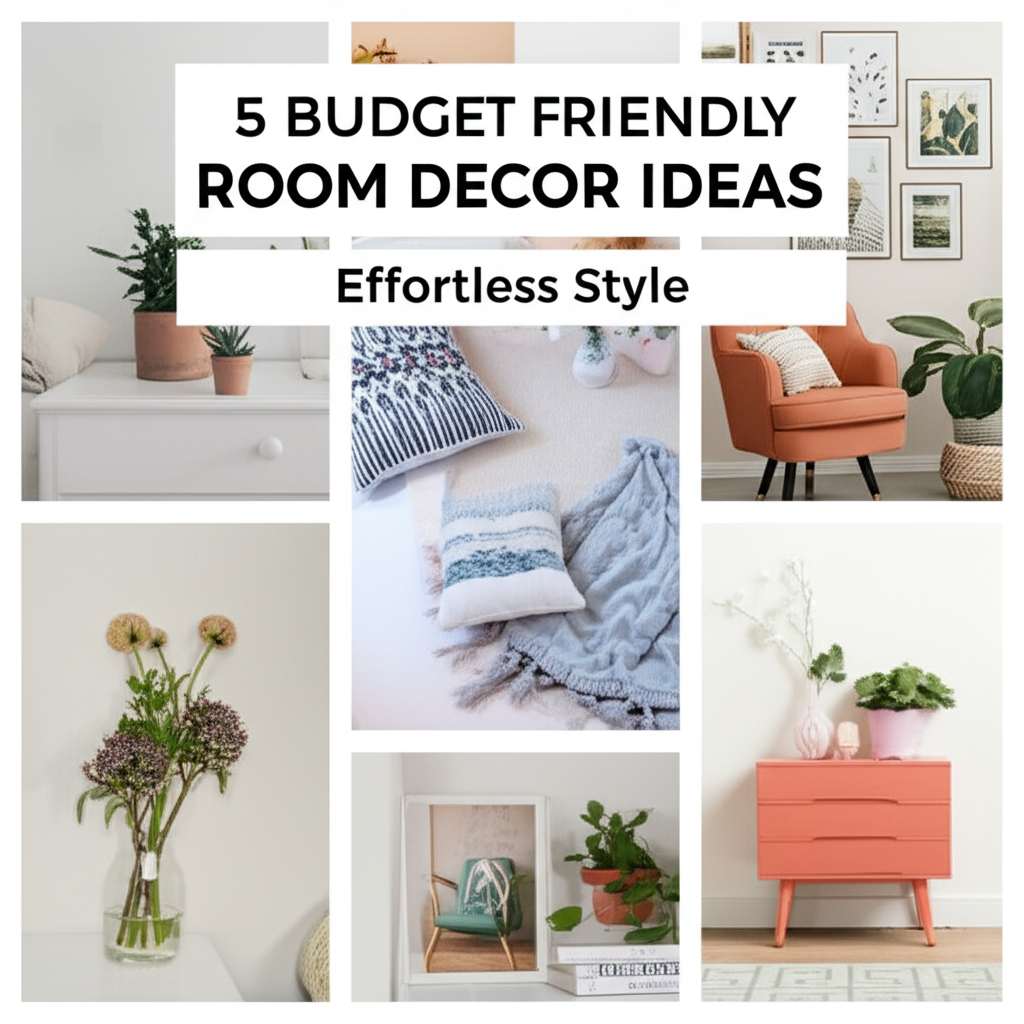 Generate a high-quality, relevant image prompt for an article about: 5 Budget Friendly Room Decor Id