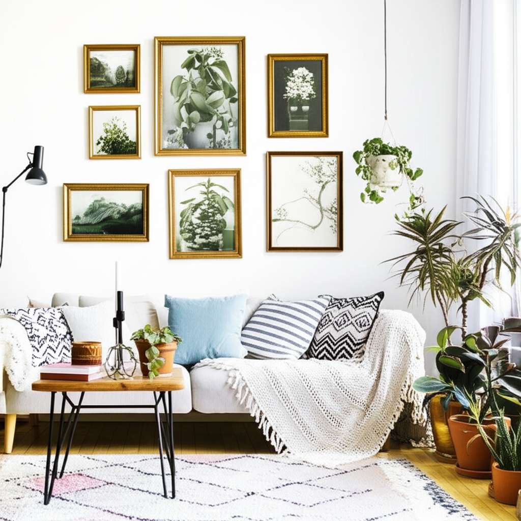 Generate a high-quality, relevant image prompt for an article about: 5 Budget Friendly Room Decor Id