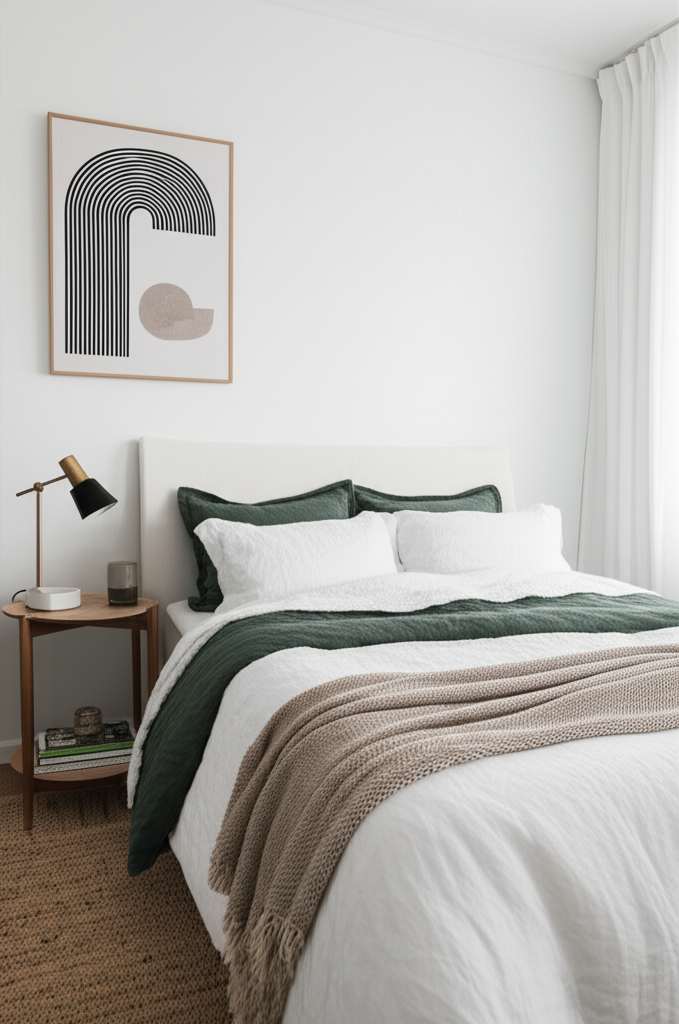 Generate a high-quality, relevant image prompt for an article about: 12 Modern Bedroom Decorating Id