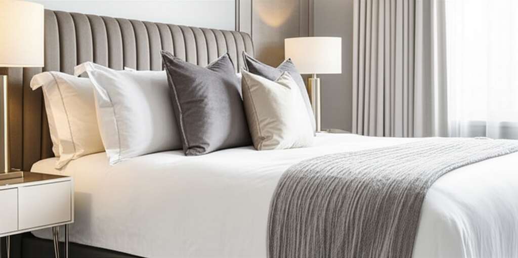 Generate a high-quality, relevant image prompt for an article about: 15 Luxury Bedroom Decor Ideas: