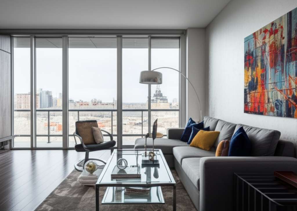 Generate a high-quality, relevant image prompt for an article about: 15 Modern Living Room Interior