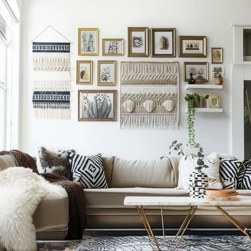 Generate a high-quality, relevant image prompt for an article about: 20 Best Wall Decor Ideas: Budge