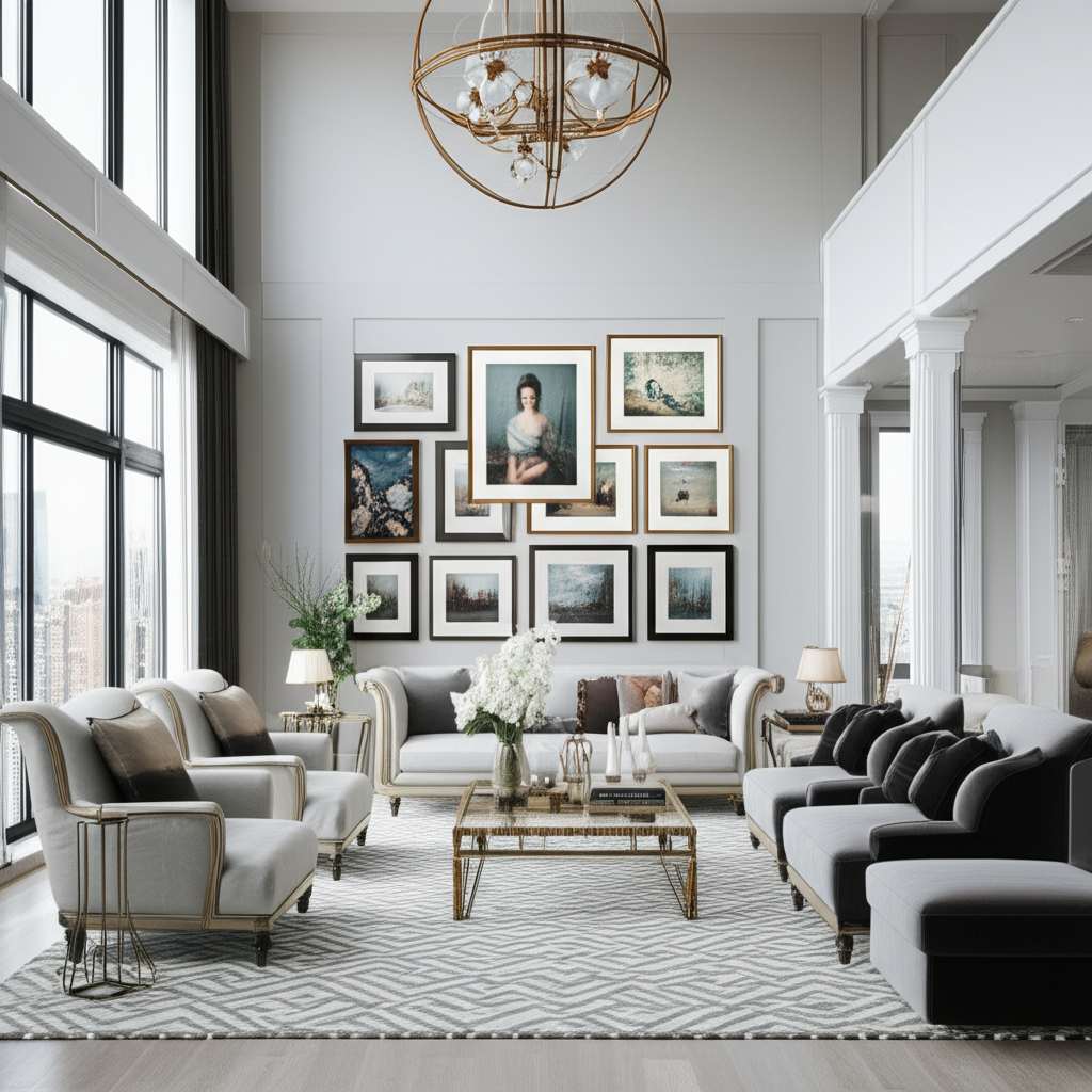 Generate a high-quality, relevant image prompt for an article about: 20 Wall Decoration Ideas For La