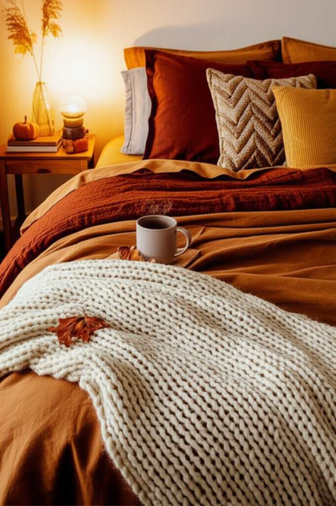 Generate a high-quality, relevant image prompt for an article about: 7 Cozy Bedroom Decorating Ideas