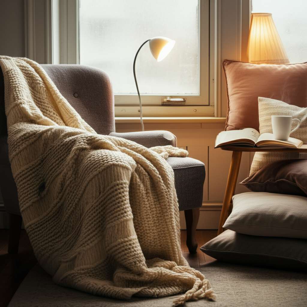 Generate a high-quality, relevant image prompt for an article about: 7 Cozy Room Decor Ideas: Essent