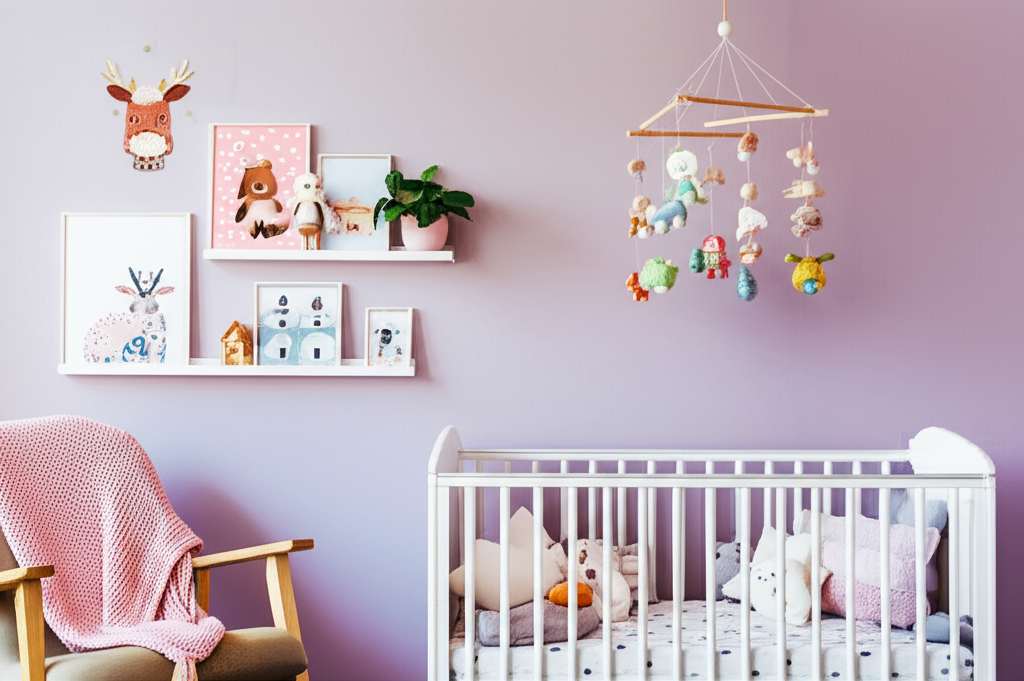 Generate a high-quality, relevant image prompt for an article about: 5 Cute Baby Room Decor Ideas: E