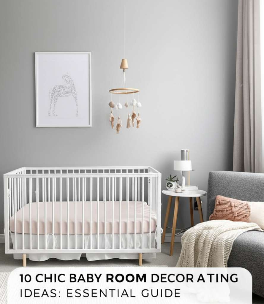 Generate a high-quality, relevant image prompt for an article about: 10 Chic Baby Room Decorating Id