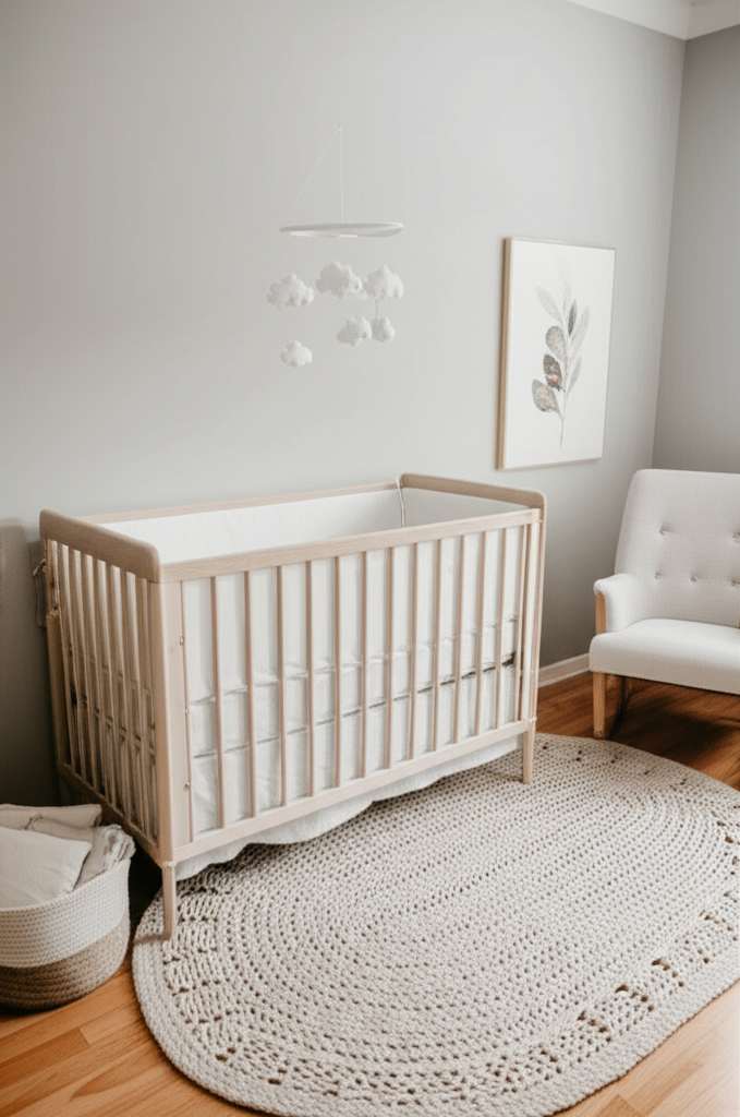Generate a high-quality, relevant image prompt for an article about: 10 Calming Baby Room Decor Idea