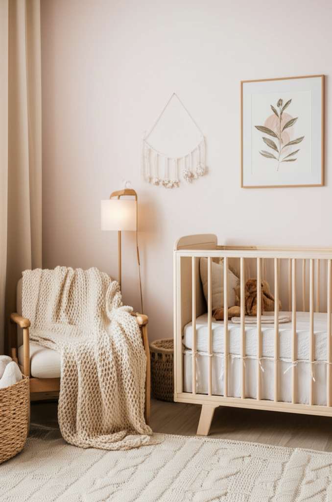 Generate a high-quality, relevant image prompt for an article about: 10 Calming Baby Room Decor Idea