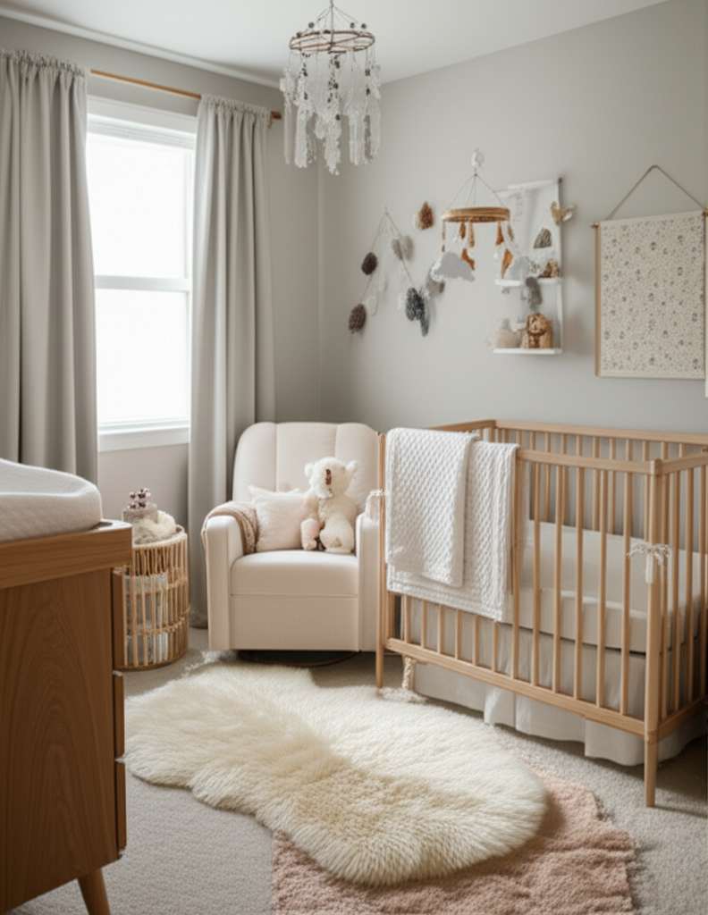 Generate a high-quality, relevant image prompt for an article about: 10 Dreamy Baby Nursery Decorati