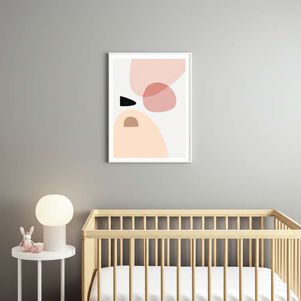 Generate a high-quality, relevant image prompt for an article about: 10 Modern Baby Nursery Wall Art