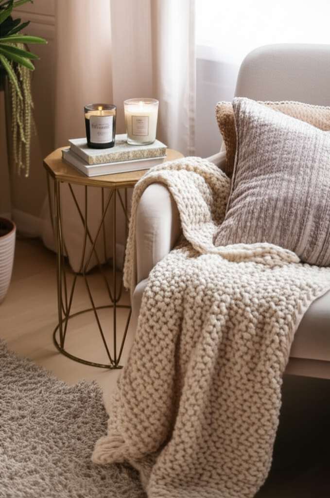 Generate a high-quality, relevant image prompt for an article about: 5 Cozy Mom Room Decor Ideas: Es