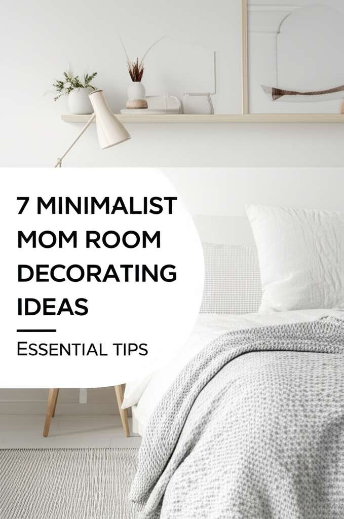 Generate a high-quality, relevant image prompt for an article about: 7 Minimalist Mom Room Decoratin