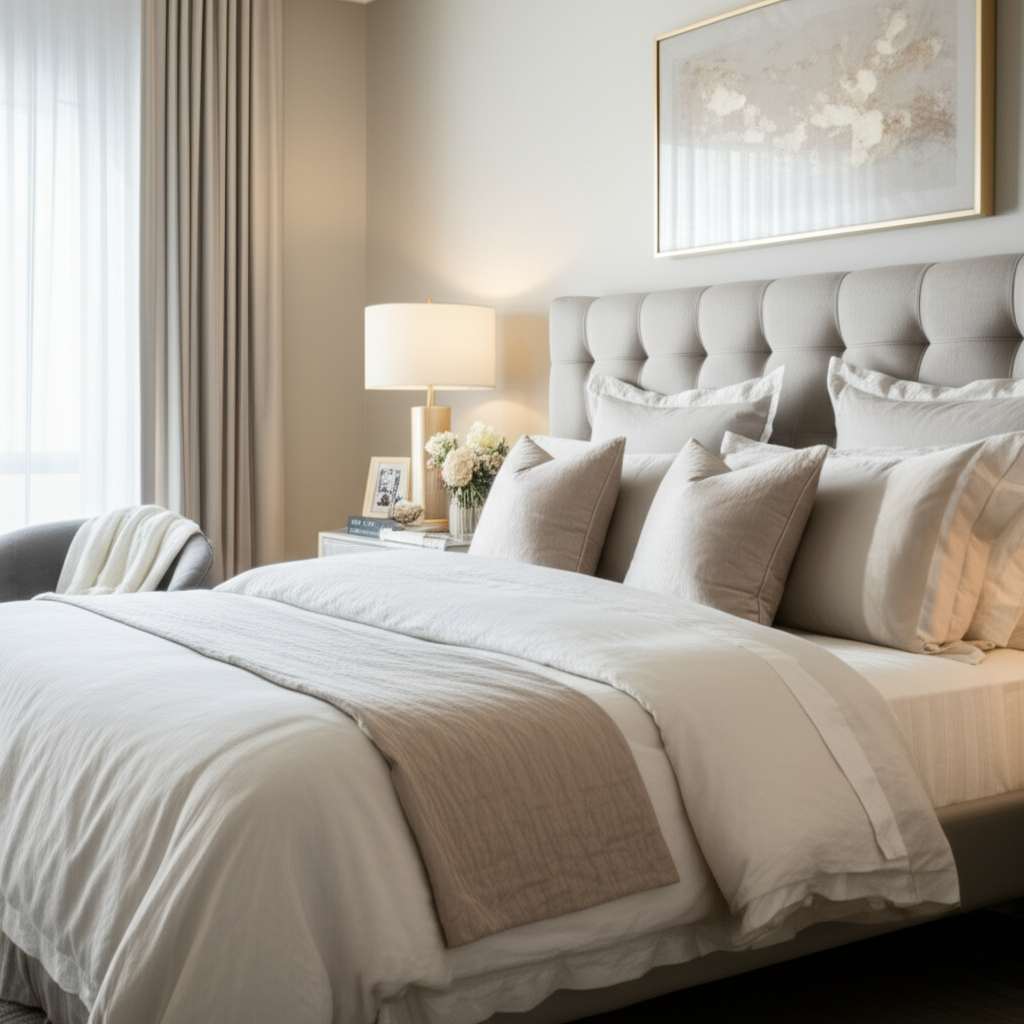 Generate a high-quality, relevant image prompt for an article about: 10 Chic Mom Bedroom Decorating