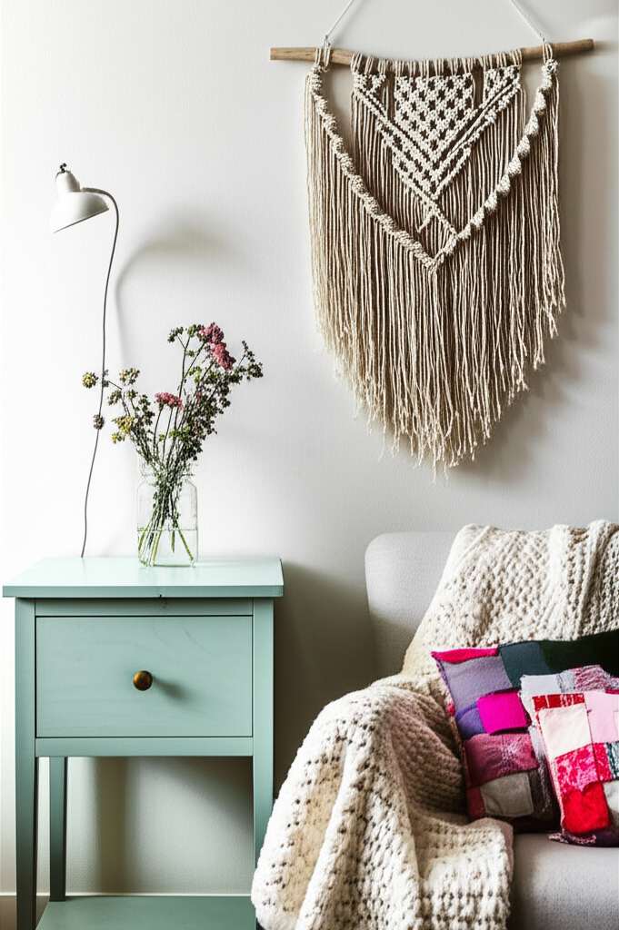 Generate a high-quality, relevant image prompt for an article about: 10 Budget Mom Room Decor Ideas:
