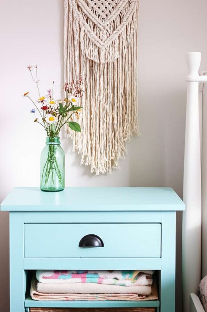 Generate a high-quality, relevant image prompt for an article about: 10 Budget Mom Room Decor Ideas: