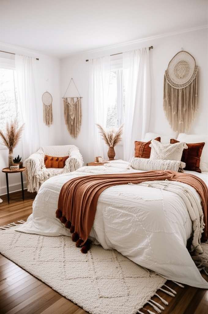 Generate a high-quality, relevant image prompt for an article about: 10 Boho Style Mom Room Ideas: E