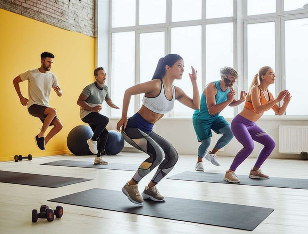 Generate a high-quality, relevant image prompt for an article about: 15 Quick Exercises To Burn Calo