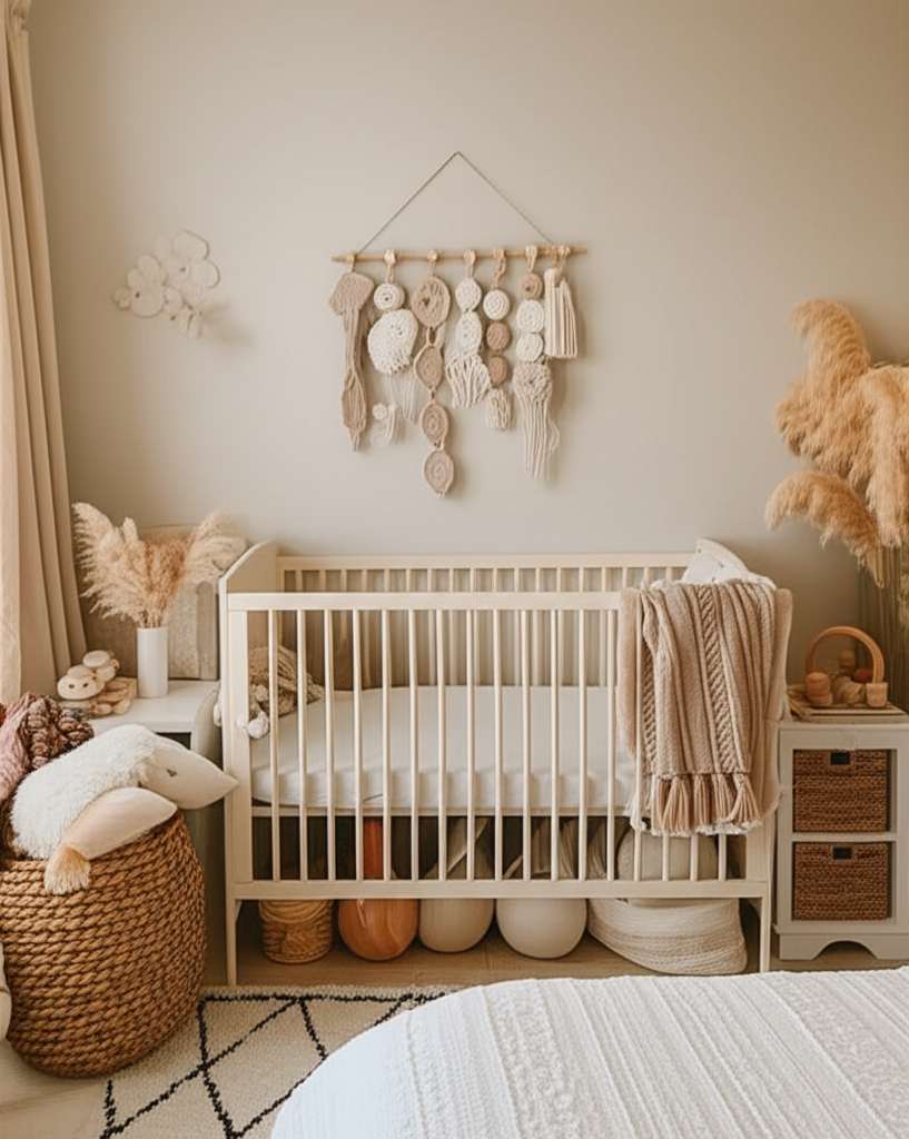Generate a high-quality, relevant image prompt for an article about: 5 Cozy Mom & Baby Room Ideas: E