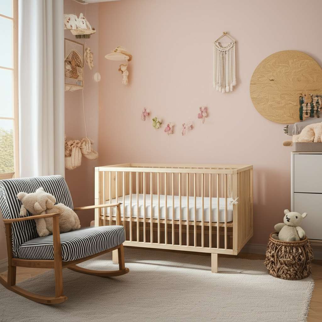 Generate a high-quality, relevant image prompt for an article about: 5 Cozy Mom & Baby Room Ideas: E