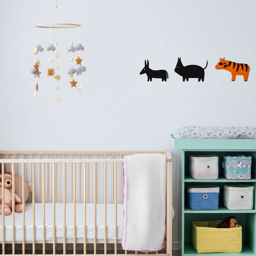 Generate a high-quality, relevant image prompt for an article about: 5 Creative DIY Mom & Baby Bedro