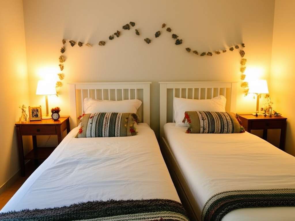 Generate a high-quality, relevant image prompt for an article about: 10 Cozy Shared Room Ideas: Esse