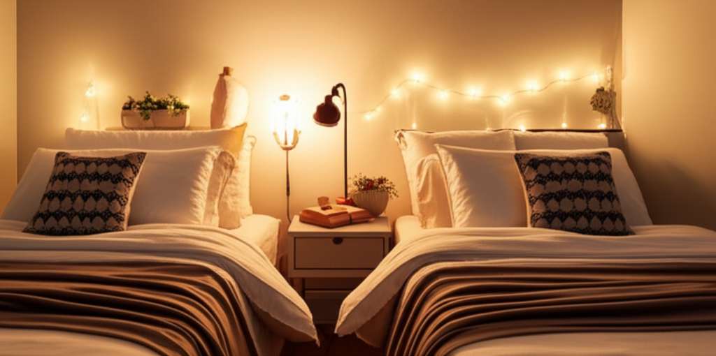 Generate a high-quality, relevant image prompt for an article about: 10 Cozy Shared Room Ideas: Esse